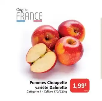 Colruyt Pommes choupette variete dalinette offre