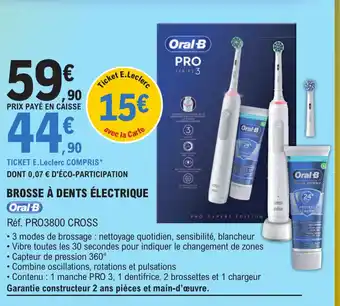 E.Leclerc BROSSE À DENTS ÉLECTRIQUE offre