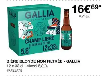 Costco BIÈRE BLONDE NON FILTRÉE - GALLIA offre