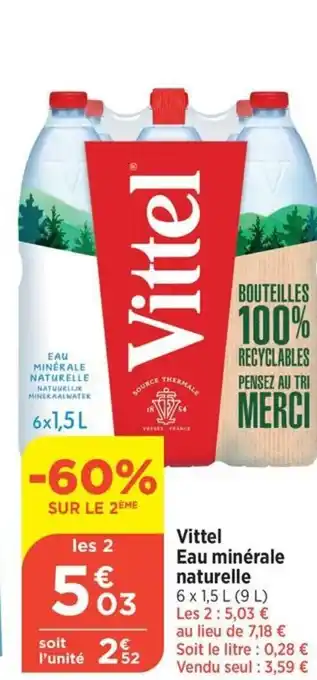 Bi1 Vittel Eau minérale naturelle offre