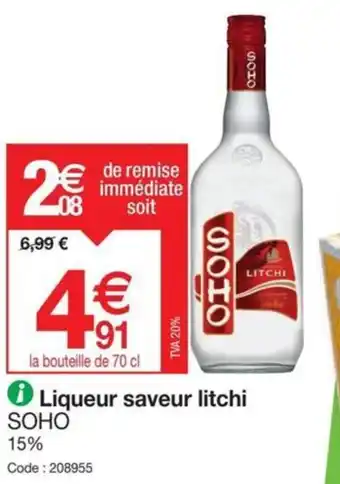 Promocash Liqueur saveur litchi SOHO offre