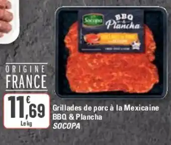 G20 Grillades de porc à la Mexicaine BBQ & Plancha SOCOPA offre