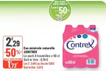 G20 Eau minérale naturelle CONTREX offre