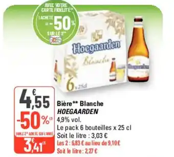 G20 Bière Blanche HOEGAARDEN offre