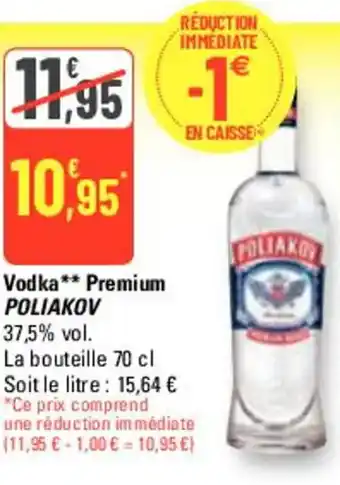 G20 Vodka** Premium POLIAKOV offre