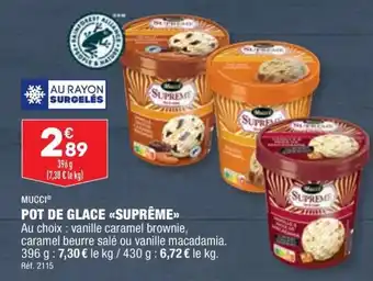 ALDI POT DE GLACE <<SUPRÊME>> offre