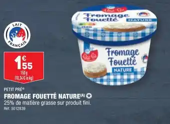 ALDI FROMAGE FOUETTE NATURE(A) offre