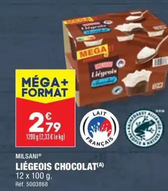 ALDI LIÉGEOIS CHOCOLAT(A) offre