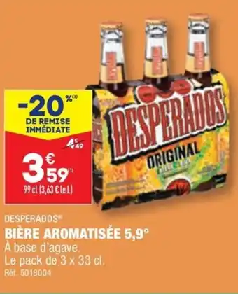 ALDI BIÈRE AROMATISÉE 5,9° offre