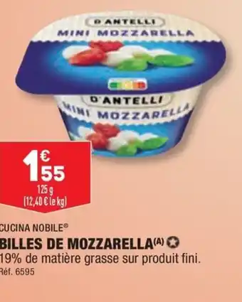 ALDI BILLES DE MOZZARELLA (A) offre