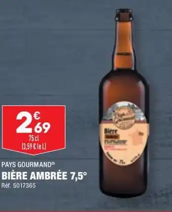 ALDI PAYS GOURMAND® BIÈRE AMBRÉE 7,5° offre