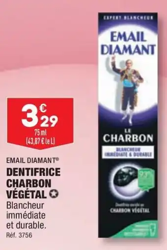 ALDI EMAIL DIAMANT® DENTIFRICE CHARBON VÉGÉTAL ✪ offre