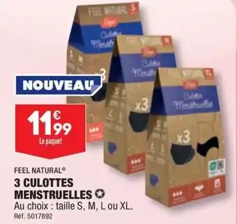 ALDI 3 CULOTTES MENSTRUELLES ✪ offre