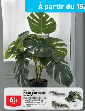 ALDI PLANTE ARTIFICIELLE EN POT✪ offre