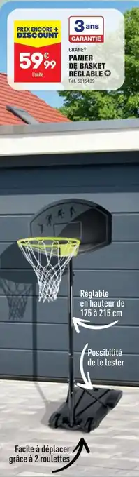 ALDI CRANE® PANIER DE BASKET RÉGLABLE ✪ offre