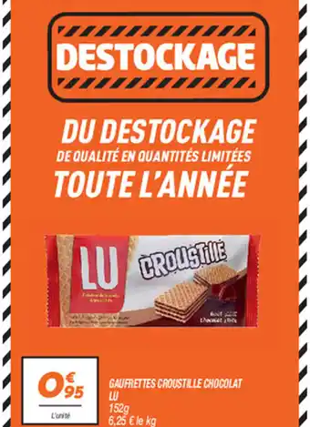 Netto GAUFRETTES CROUSTILLE CHOCOLAT LU offre