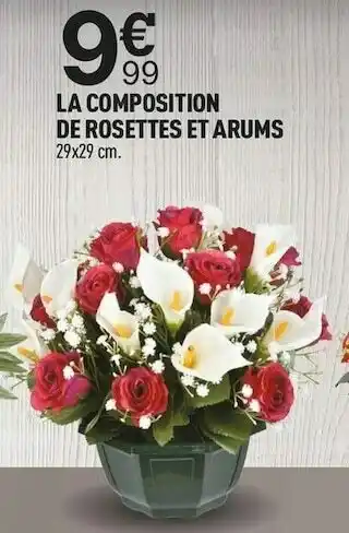 La composition de rosettes et arums