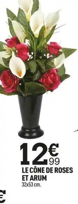 Centrakor Le cône de roses et arum offre