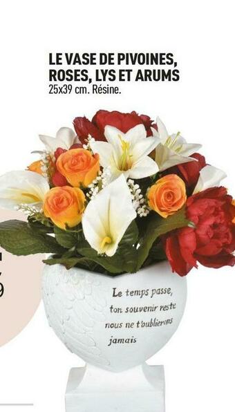 Centrakor Le vase de roses et lys offre