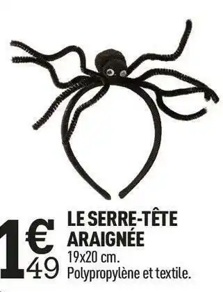 Le serre-tête araignée