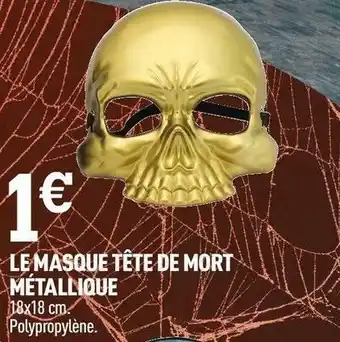 Centrakor Le masque tête de mort métallique offre