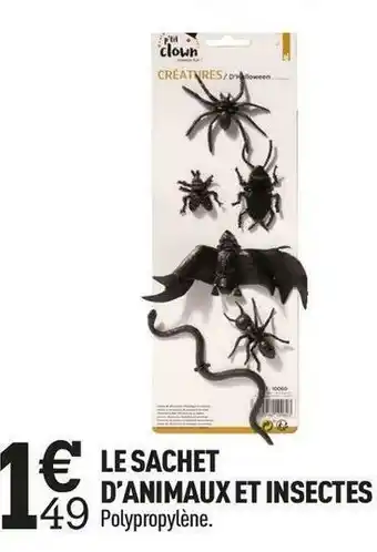 Centrakor Le sachet d’animaux et insectes offre