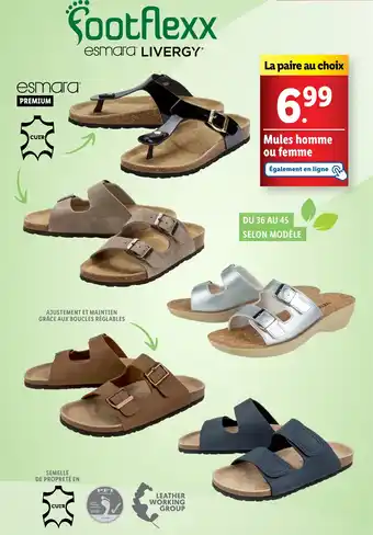 Lidl Mules homme ou femme offre