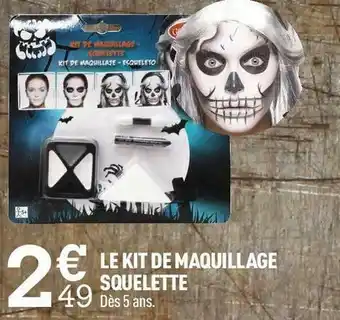 Centrakor Le kit de maquillage squelette offre