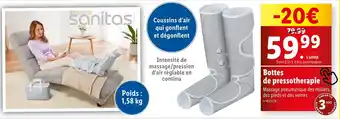 Lidl Bottes de pressotherapie offre