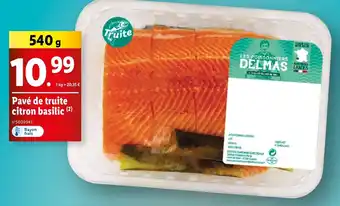 Lidl Pavé de truite citron basilic (2) offre