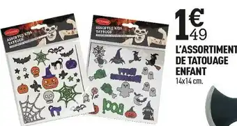 L’assortiment de tatouage enfant