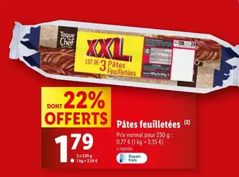 Lidl Pâtes feuilletées (2) offre