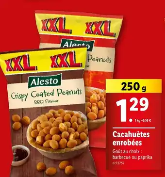 Lidl Cacahuètes enrobées offre