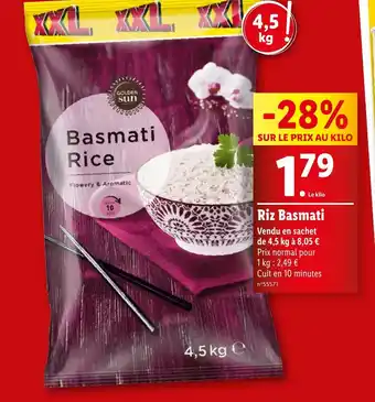 Lidl Riz Basmati offre