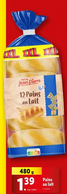 Lidl Pains au lait offre