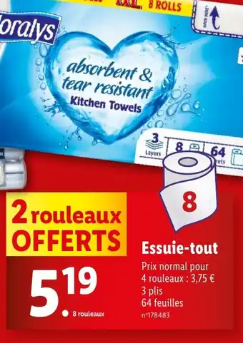Lidl Essuie-tout offre