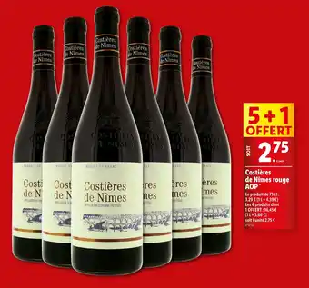 Lidl Costières de Nîmes rouge AOP offre