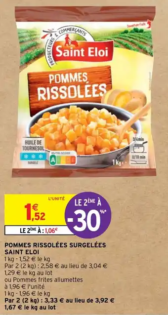 Intermarché POMMES RISSOLÉES SURGELÉES SAINT ELOI offre