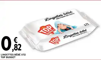 Intermarché LINGETTES BÉBÉ X72 TOP BUDGET offre