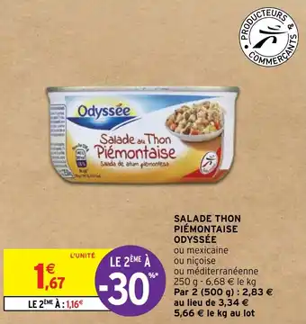 Intermarché SALADE THON PIÉMONTAISE ODYSSÉE offre