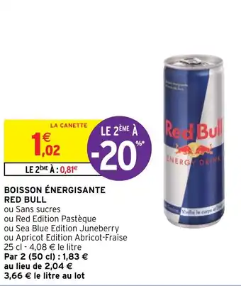 Intermarché BOISSON ÉNERGISANTE RED BULL offre