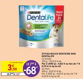 Intermarché STICKS BUCCO-DENTAIRE MINI DENTALIFE offre