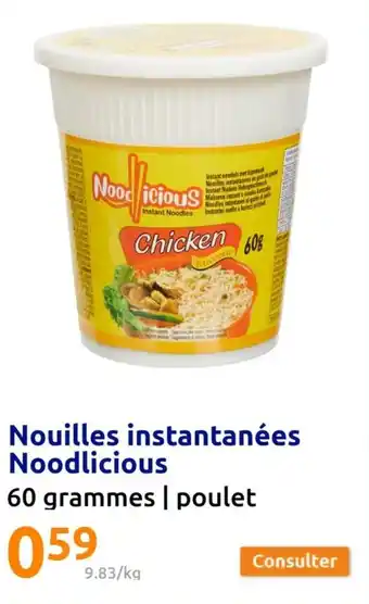 Action Nouilles instantanées Noodlicious offre