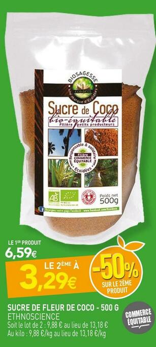 naturéO Ethnoscience sucre de fleur de coco offre