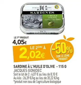 naturéO Sardine à l'huile d'olive offre
