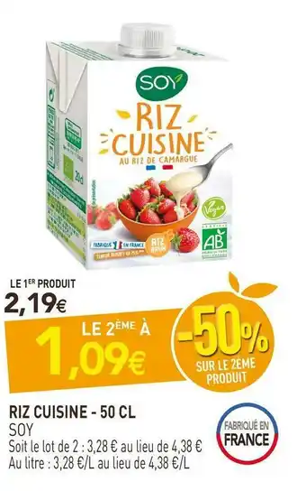 naturéO Soy riz cuisine offre