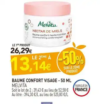 Melvita baume confort visage