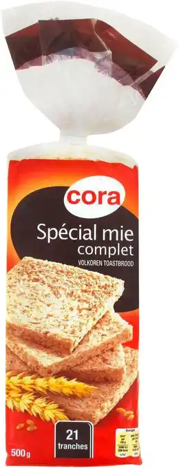 Match Cora pain de mie sans croûte complet offre