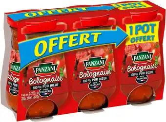 Match Panzani sauce tomate bolognaise offre