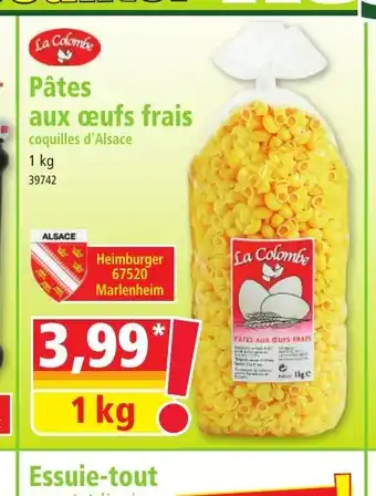 Norma Pâtes aux œufs frais offre